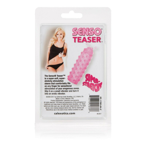 California Exotic Novelties Senso Teaser - Рельефная насадка, 7.5х2.5 см (розовая)